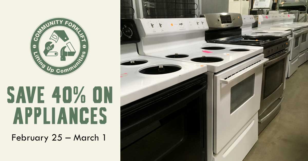 Save 40% on appliances!