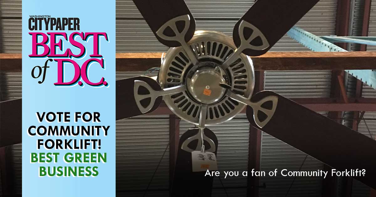 Vote Community Forklift BEST GREEN BUSINESS!