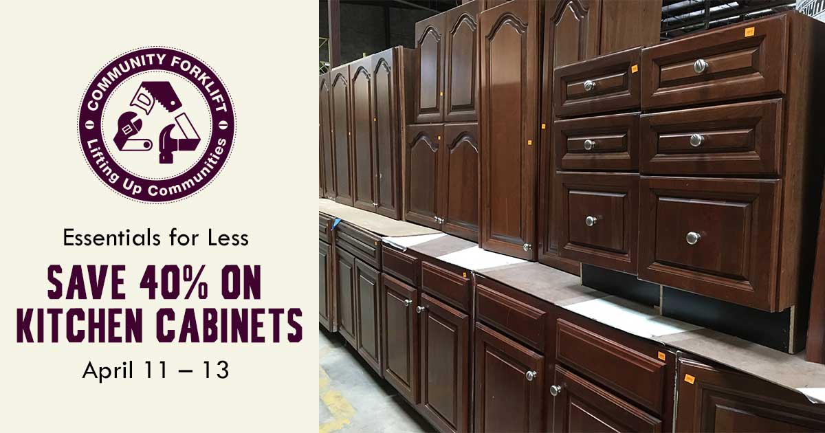 Essentials for Less: 40% off Kitchen Cabinets