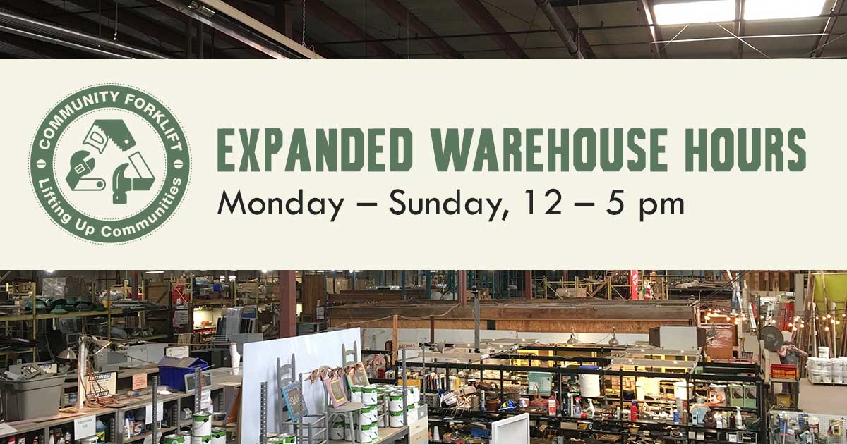 New Expanded Warehouse Hours