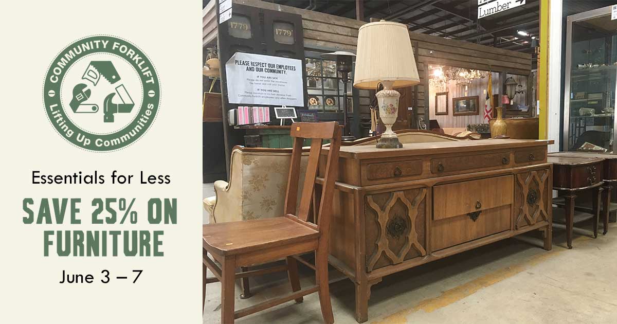 Essentials for less: 25% off Furniture