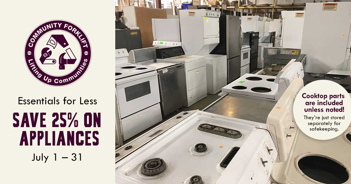 Essentials for Less: 25% off appliances during July