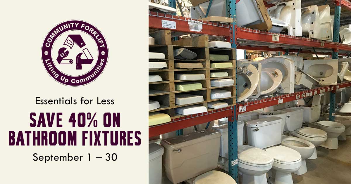 On a treasure hunt for new or vintage Bathroom Fixtures? Save 40% in September!