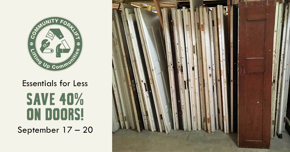 You can save 40% on modern and vintage doors!