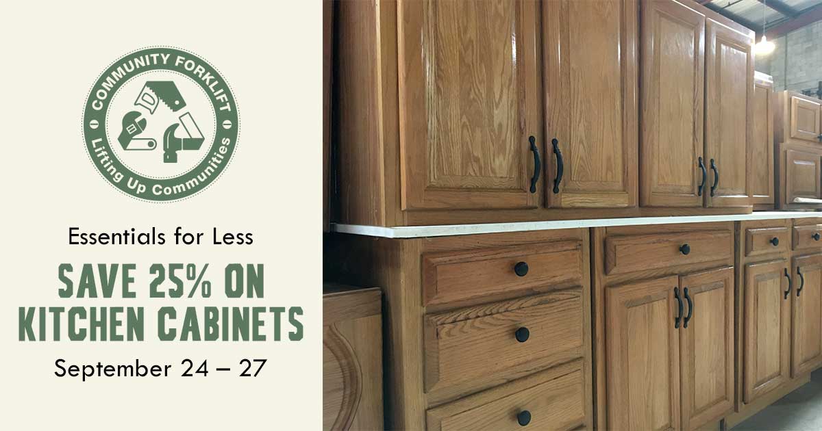 Save 25% on kitchen cabinet sets and singles!