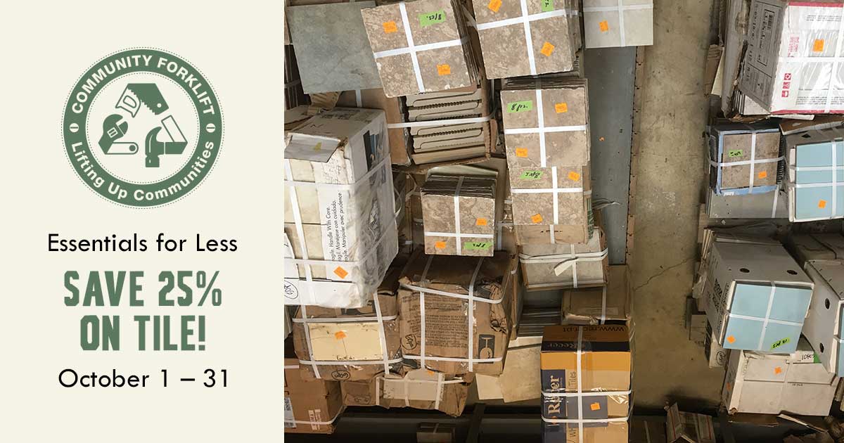 Essentials for Less: Save 25% on wall & floor tile in October!