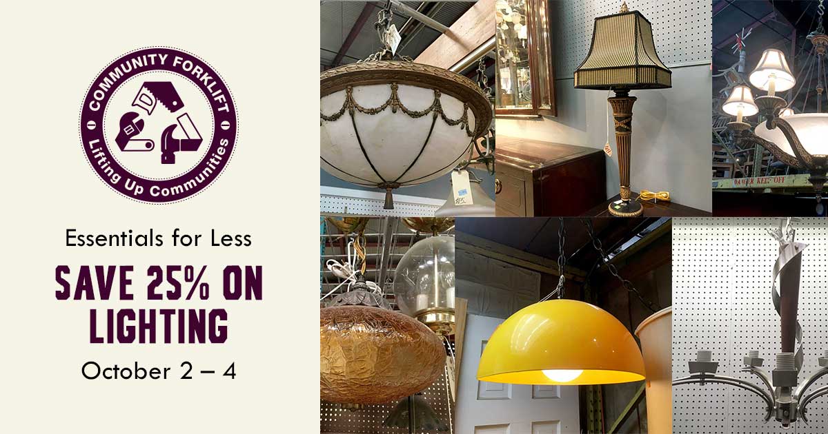 Essentials for Less: Lighting is 25% off this weekend!