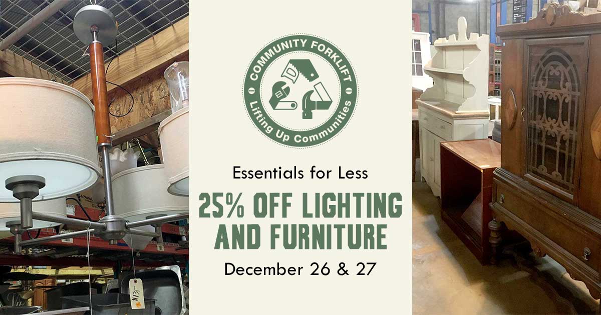 Save 25% on lighting & furniture this holiday weekend!