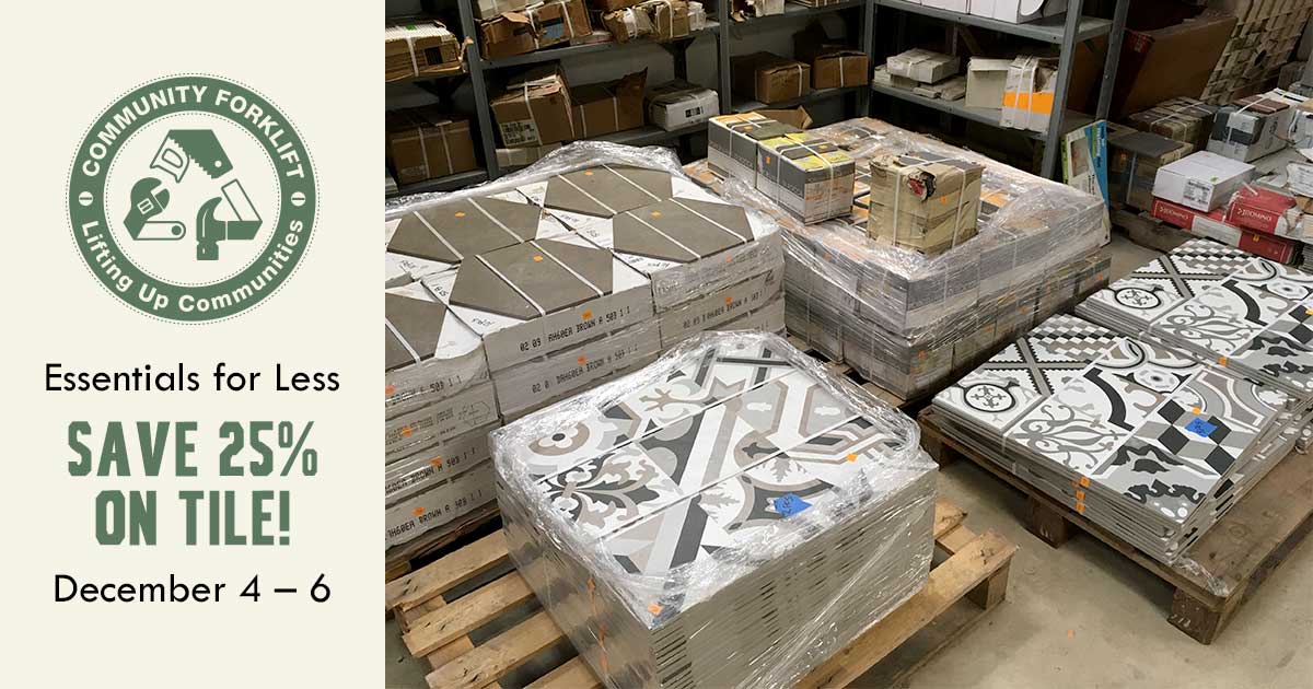 25% off tile is a square deal, but we’ve got circles and hexagons too!
