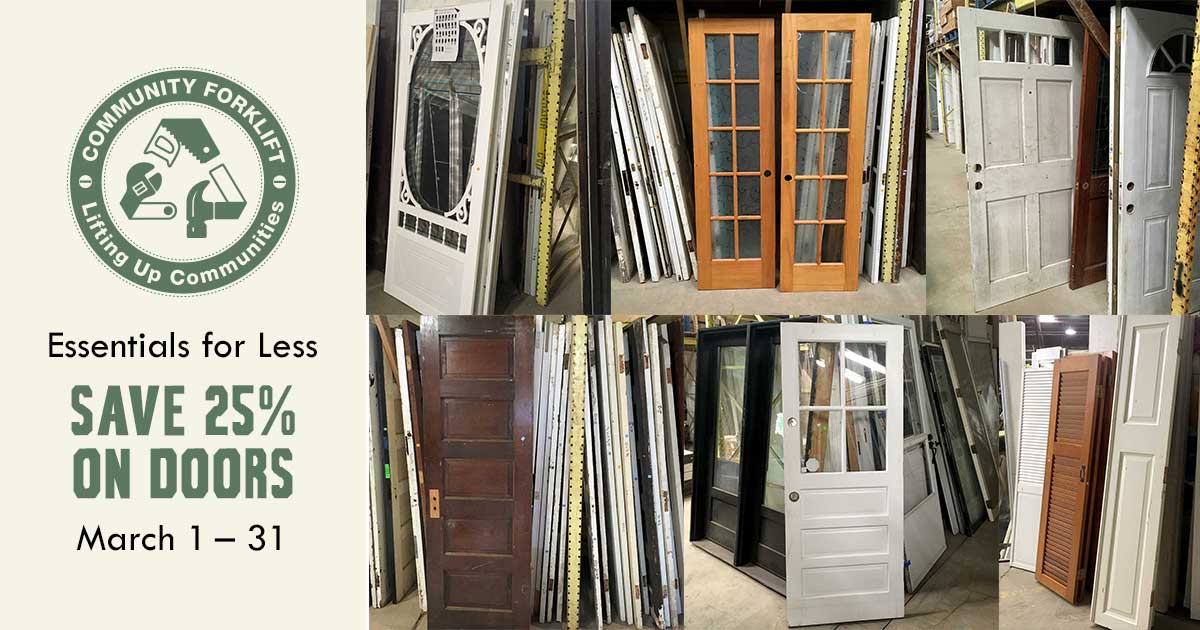 Save 25% on beautiful modern and vintage doors during March!