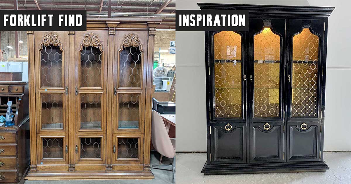 DIY Inspiration: Black-Lacquered China Cabinet