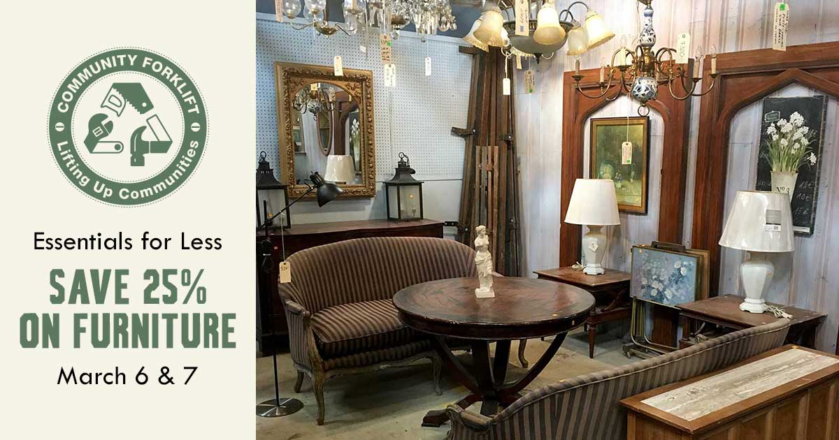 Modern and Vintage furniture is 25% off this weekend!