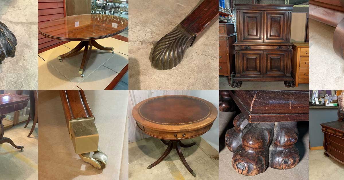 Happy Feet: salvaged furniture with bases that grab you