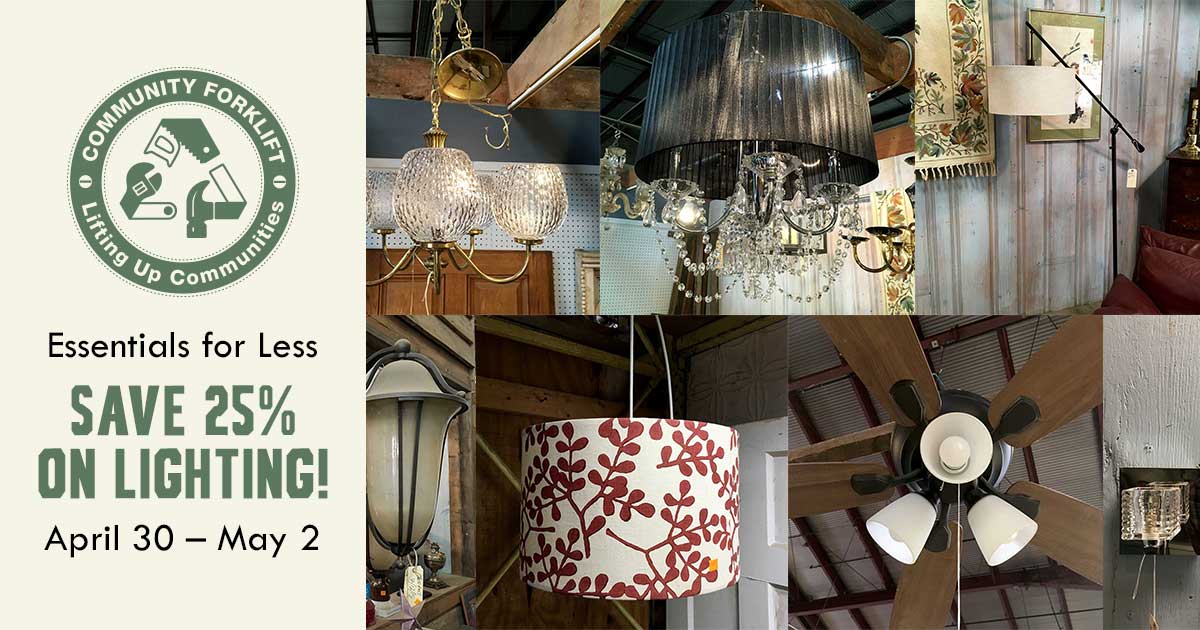 Modern and vintage lighting is 25% off April 30–May 2!