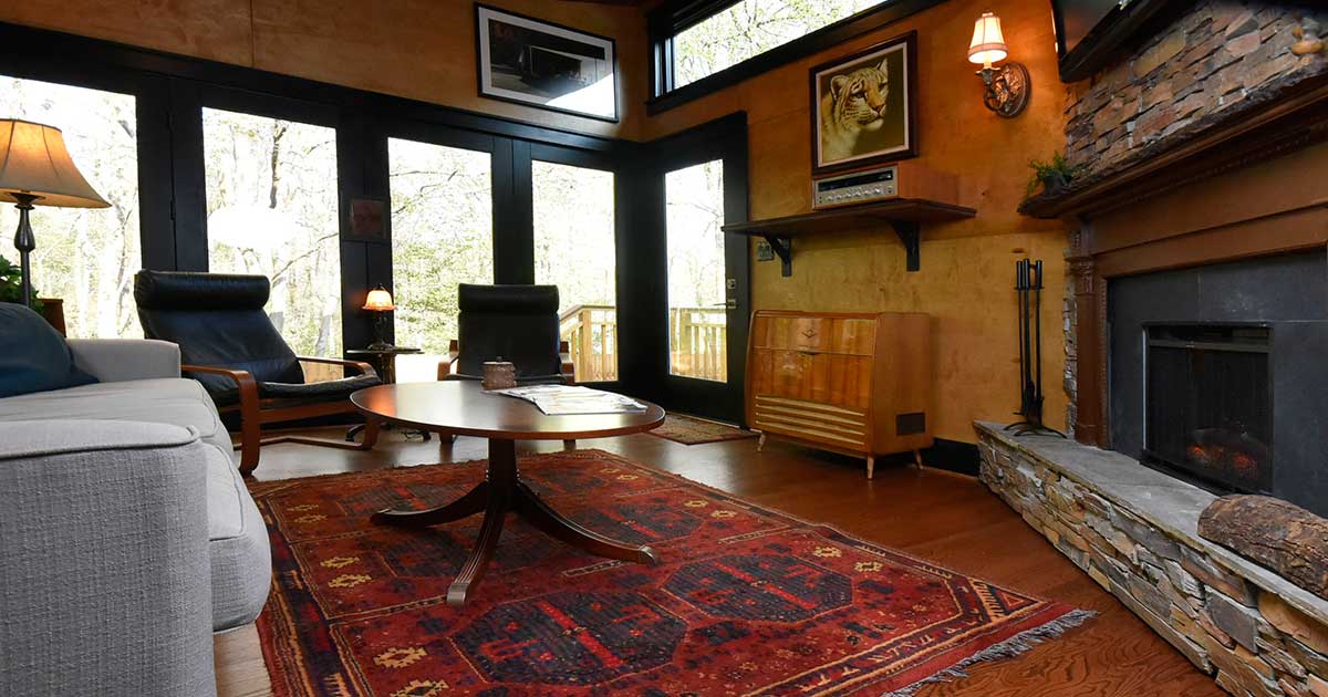 A reused and repurposed living room addition
