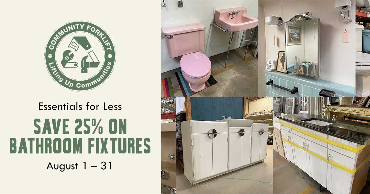 Save 25% on bathroom fixtures during August!