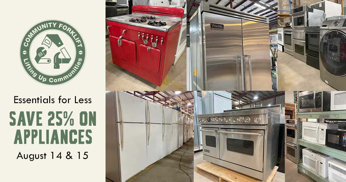 Save 25% on appliances Saturday and Sunday!