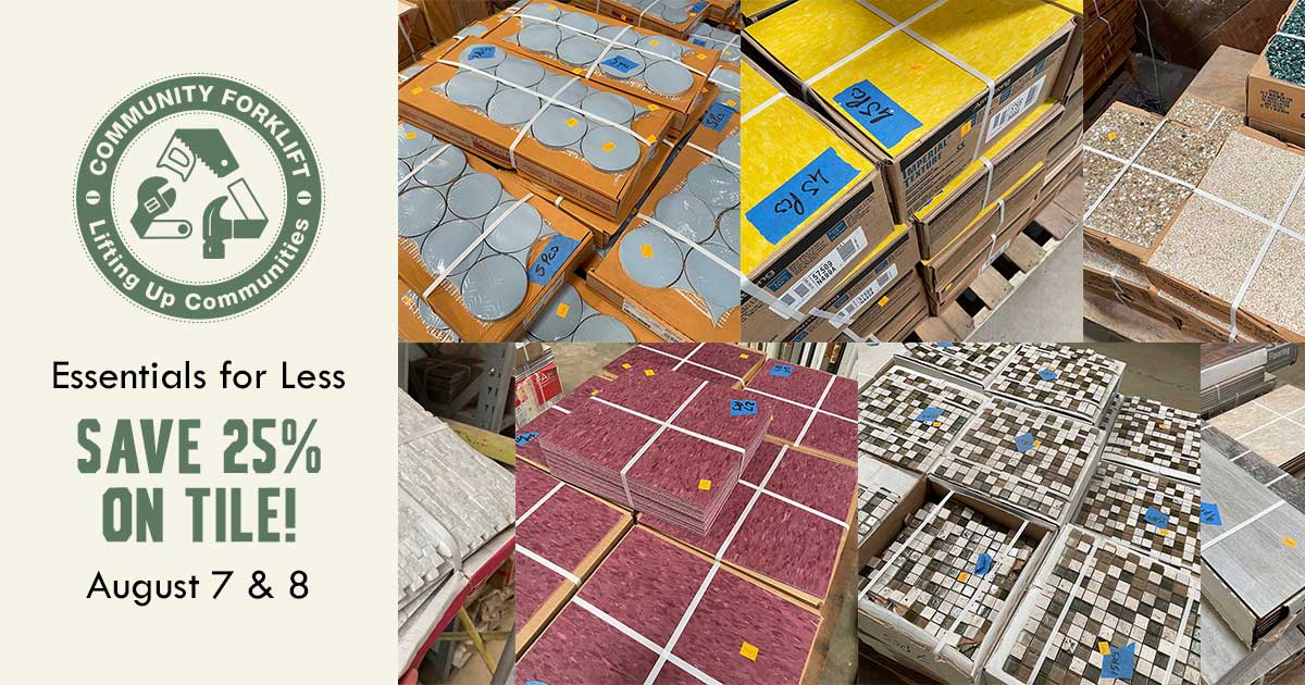 Save 25% on tile this weekend!