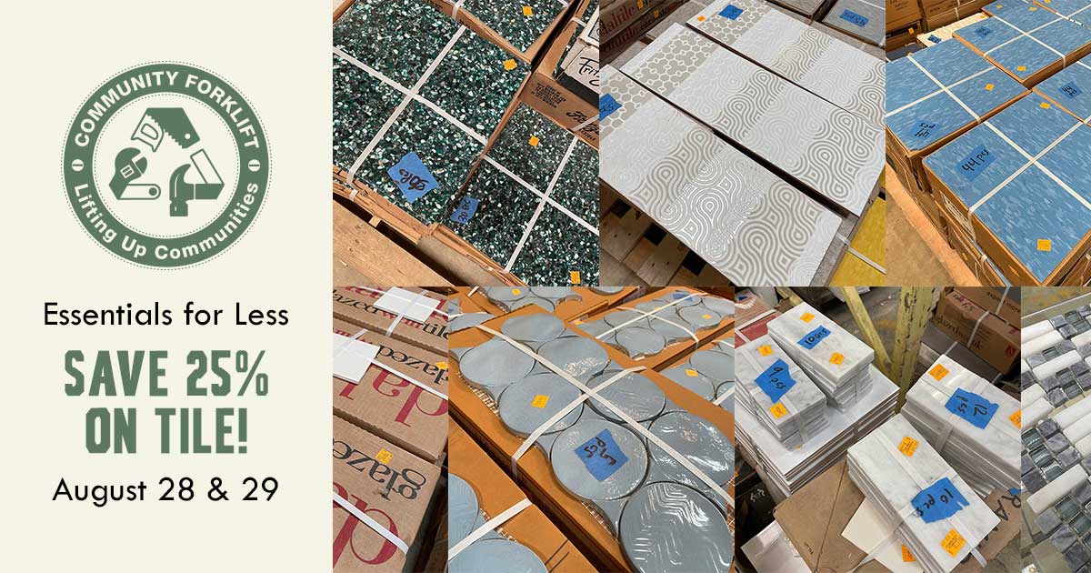 Beautiful salvaged tile is 25% off this weekend!