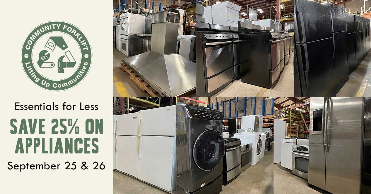 Save 25% on appliances September 25 & 26!