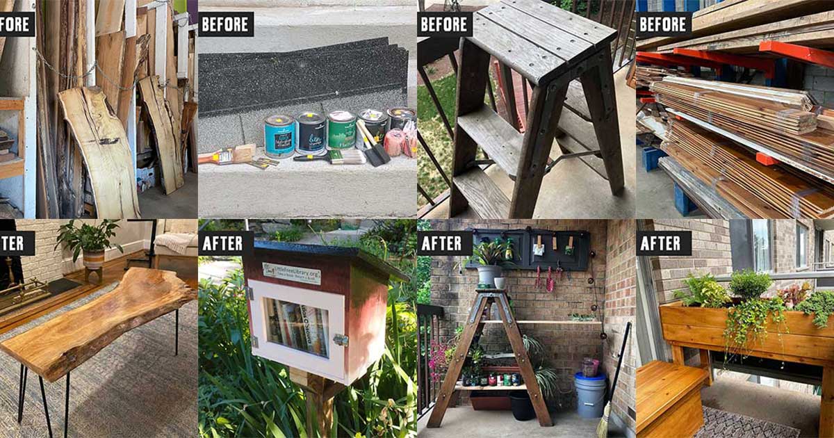 Before & After: Upcycling projects created with salvaged materials!