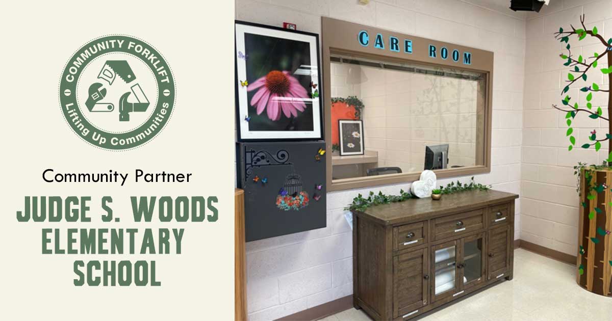 Judge S. Woods Elementary creates new spaces using salvaged materials