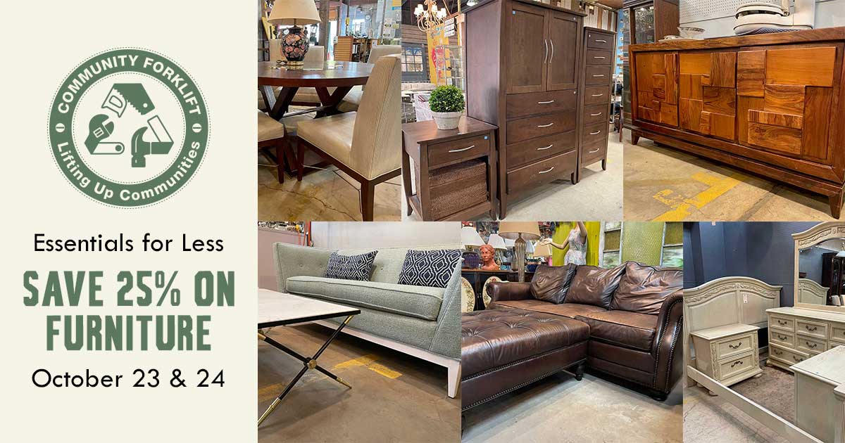 Save 25% on salvaged modern and vintage furniture!