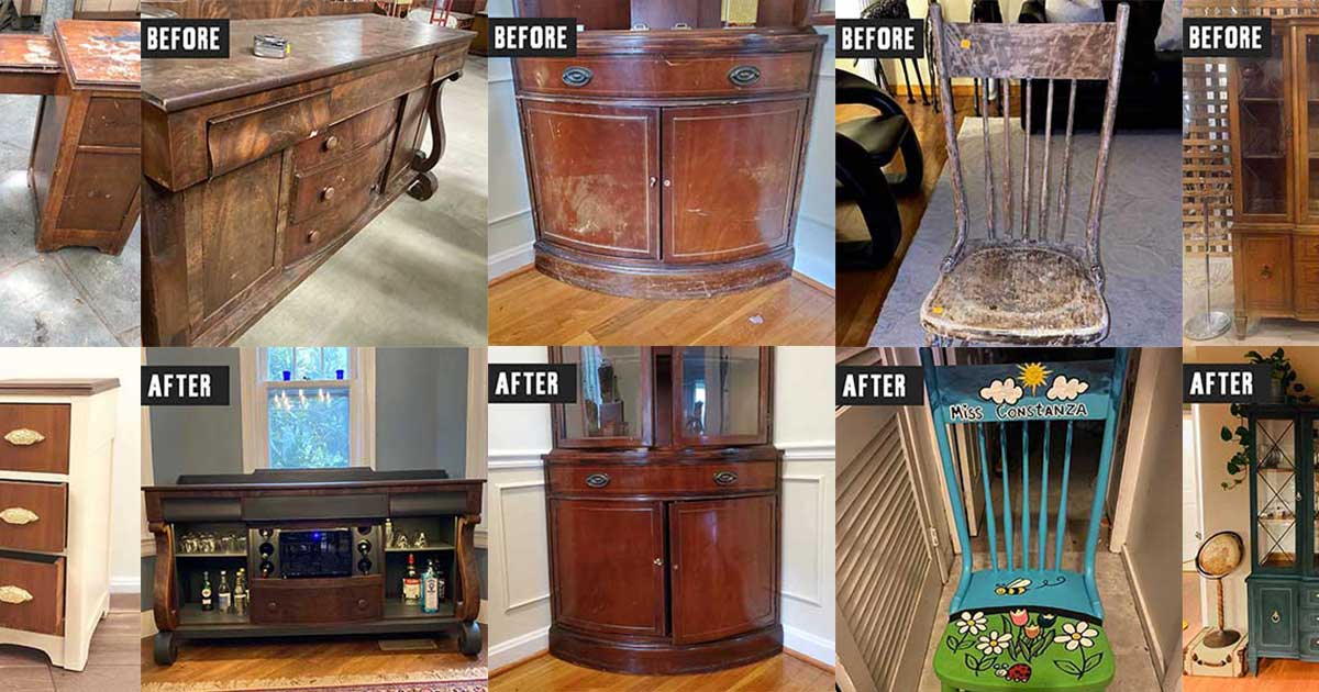 Before & After: Projects created with salvage from Community Forklift