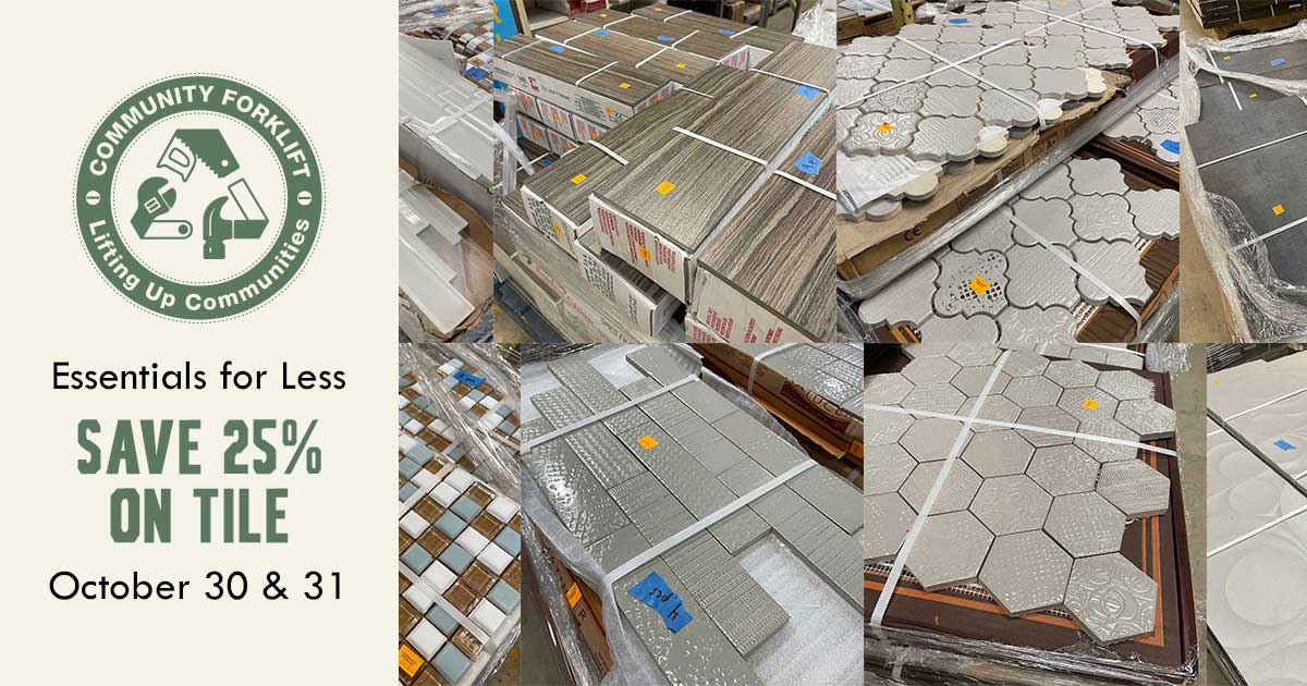 Save 25% on some awesome salvaged tile this weekend!
