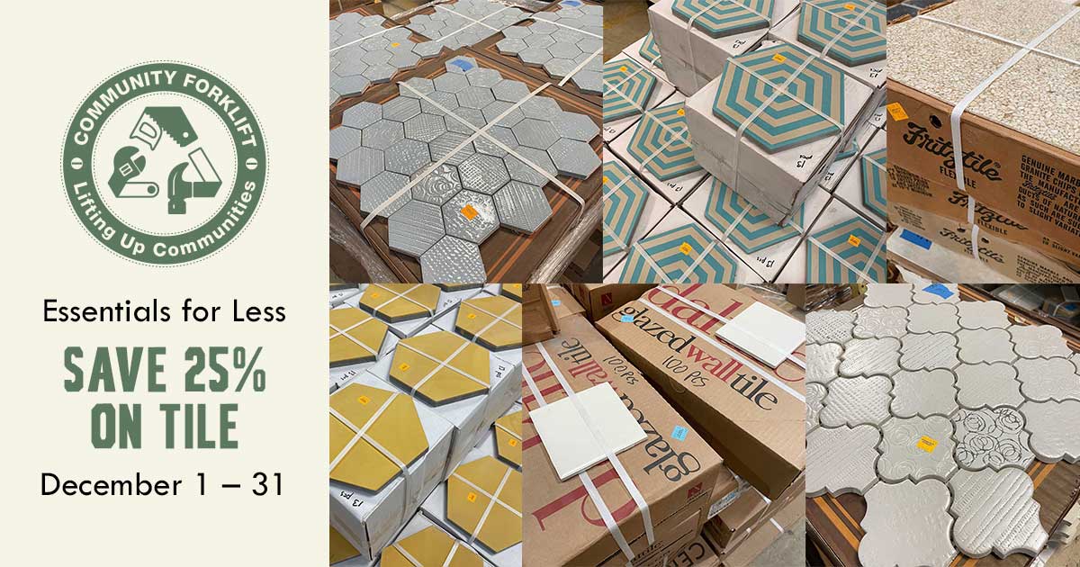 Save 25% on modern tile during December!