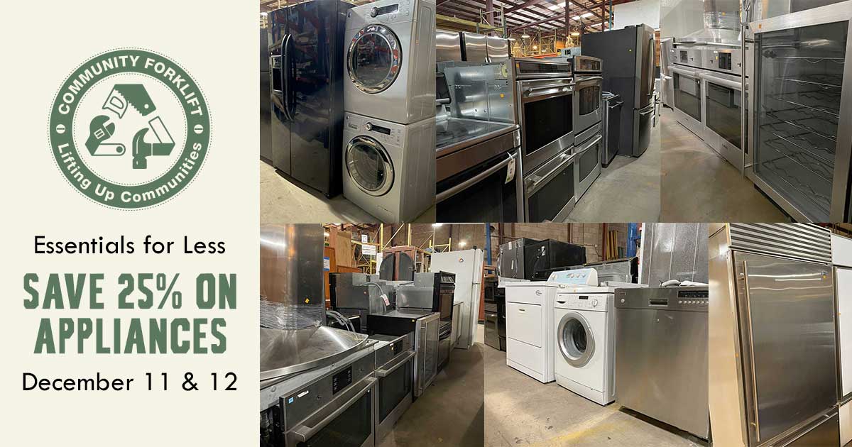Appliances are 25% off this weekend!