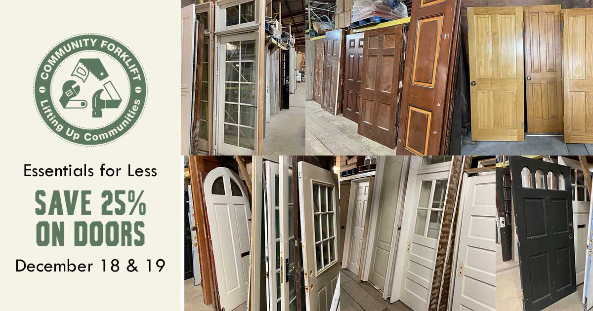 Save 25% on doors this weekend, December 18 & 19!