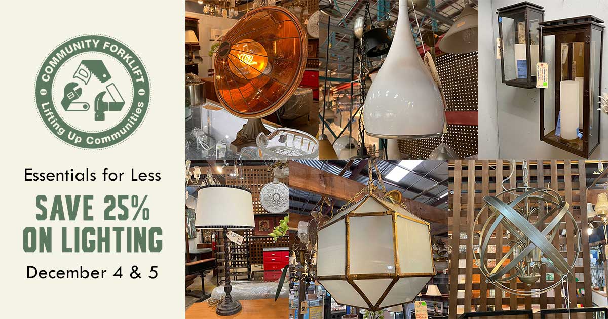 Vintage and modern lighting is 25% off this weekend!