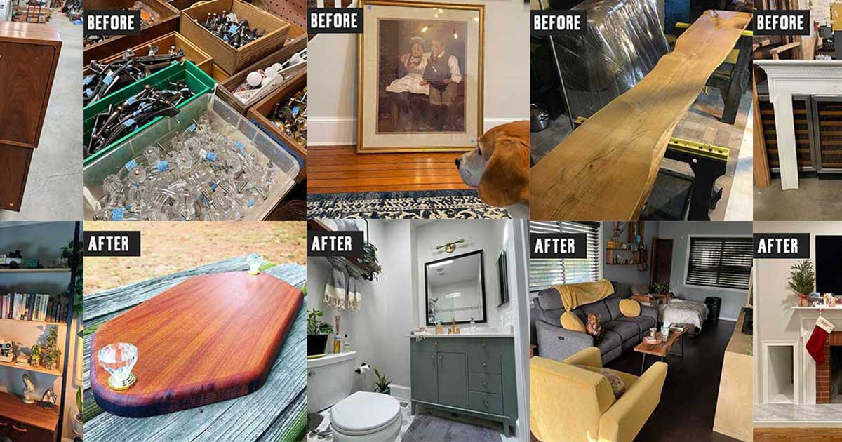 Before & After: Creative projects using materials from Community Forklift