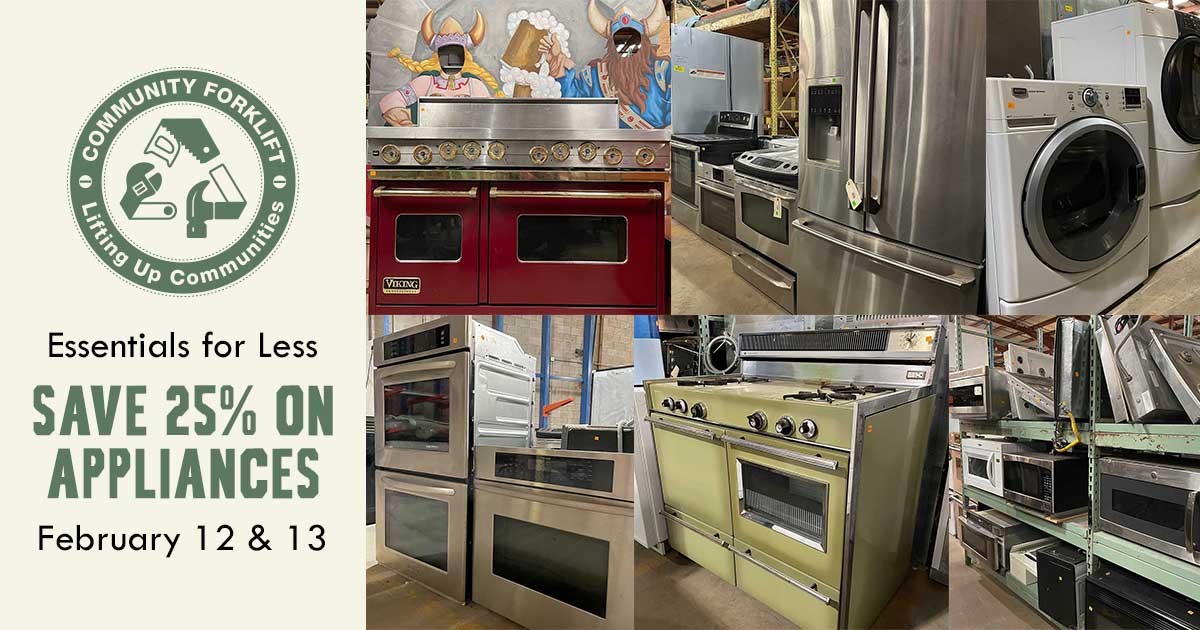 From Crown to Viking, appliances are 25% off this weekend!
