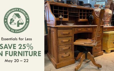 Save 25% on furniture May 20 – 22!