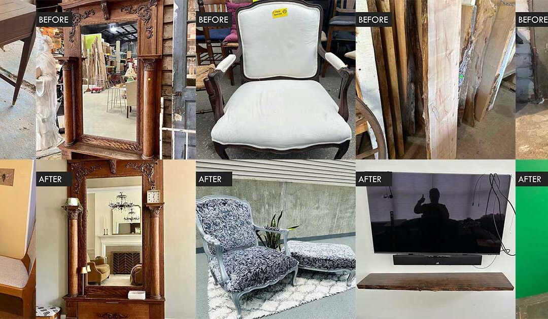 Before and After: Creative upcycling with salvaged materials