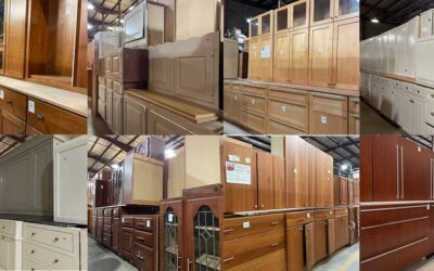 Save 50% on salvaged cabinetry sets, singles, and cabinet doors!