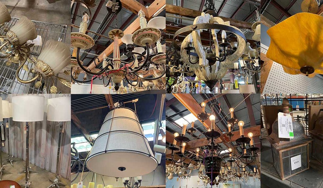 Salvaged light fixtures are 25% off!