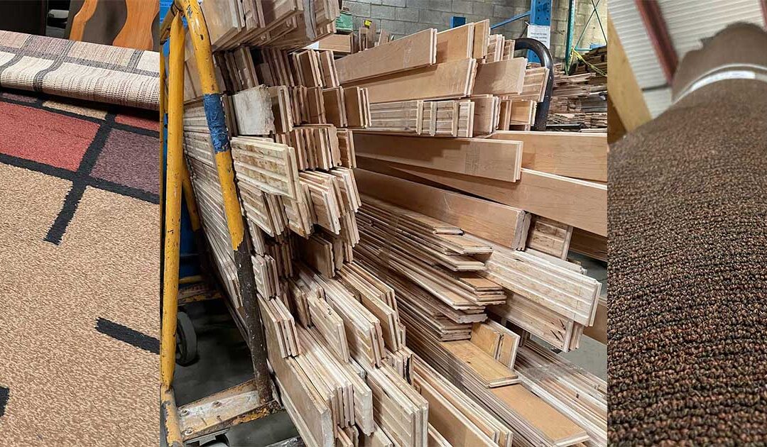 Save 25% on salvaged wood flooring, rugs, and carpet!